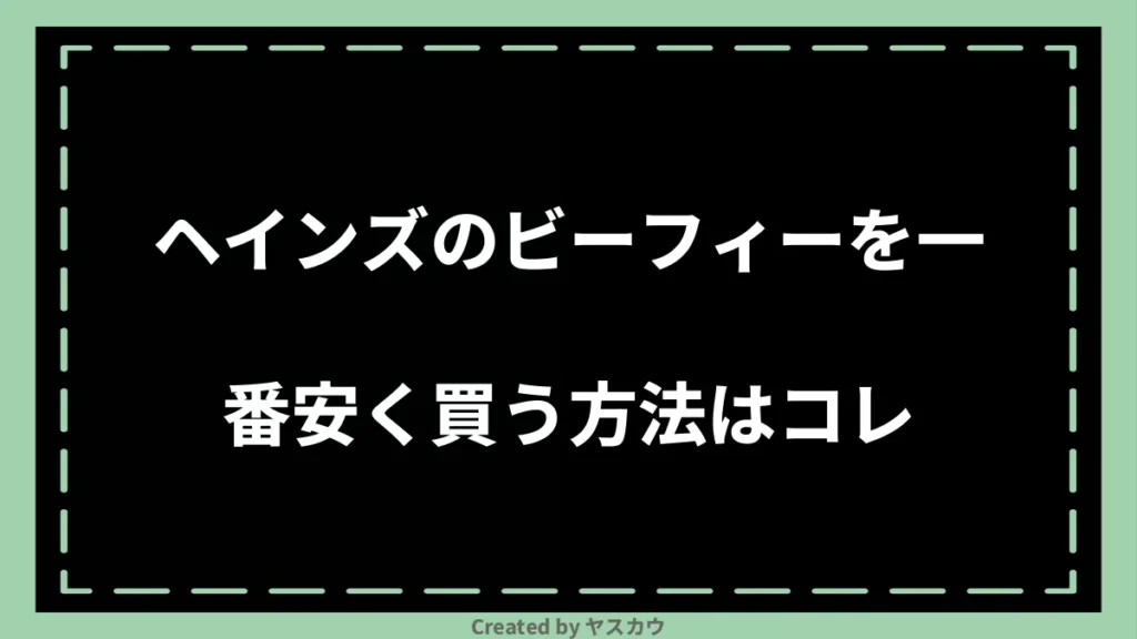 ヘインズのビーフィーを一番安く買う方法はコレ