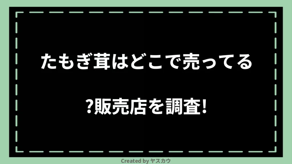 たもぎ茸はどこで売ってる？販売店を調査！