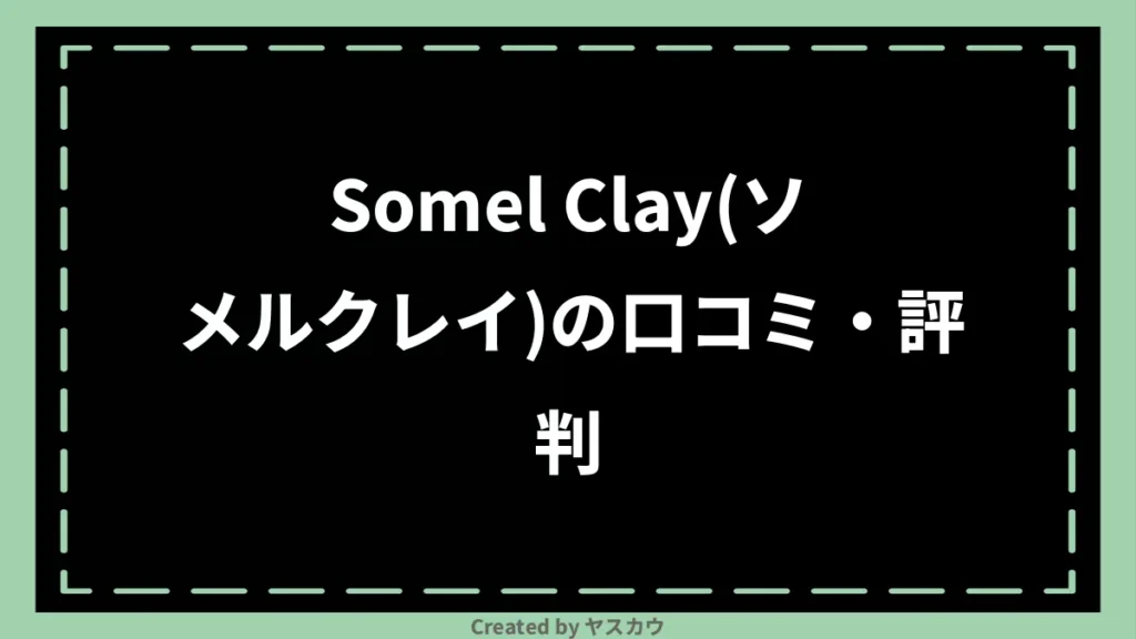 Somel Clay（ソメルクレイ）の口コミ・評判
