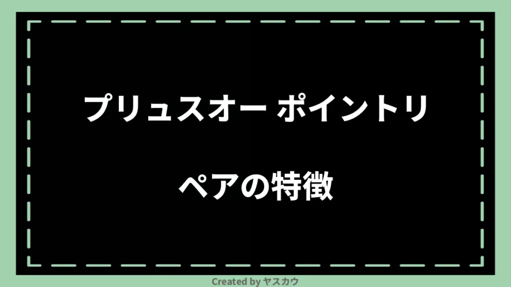 プリュスオー ポイントリペアの特徴