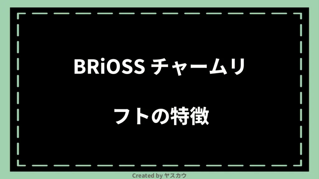 BRiOSS チャームリフトの特徴